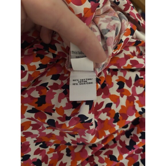 Diane Von Furstenberg Dress 0 Geometric Floral Cotton Silk Blend Office Work - Picture 6 of 6